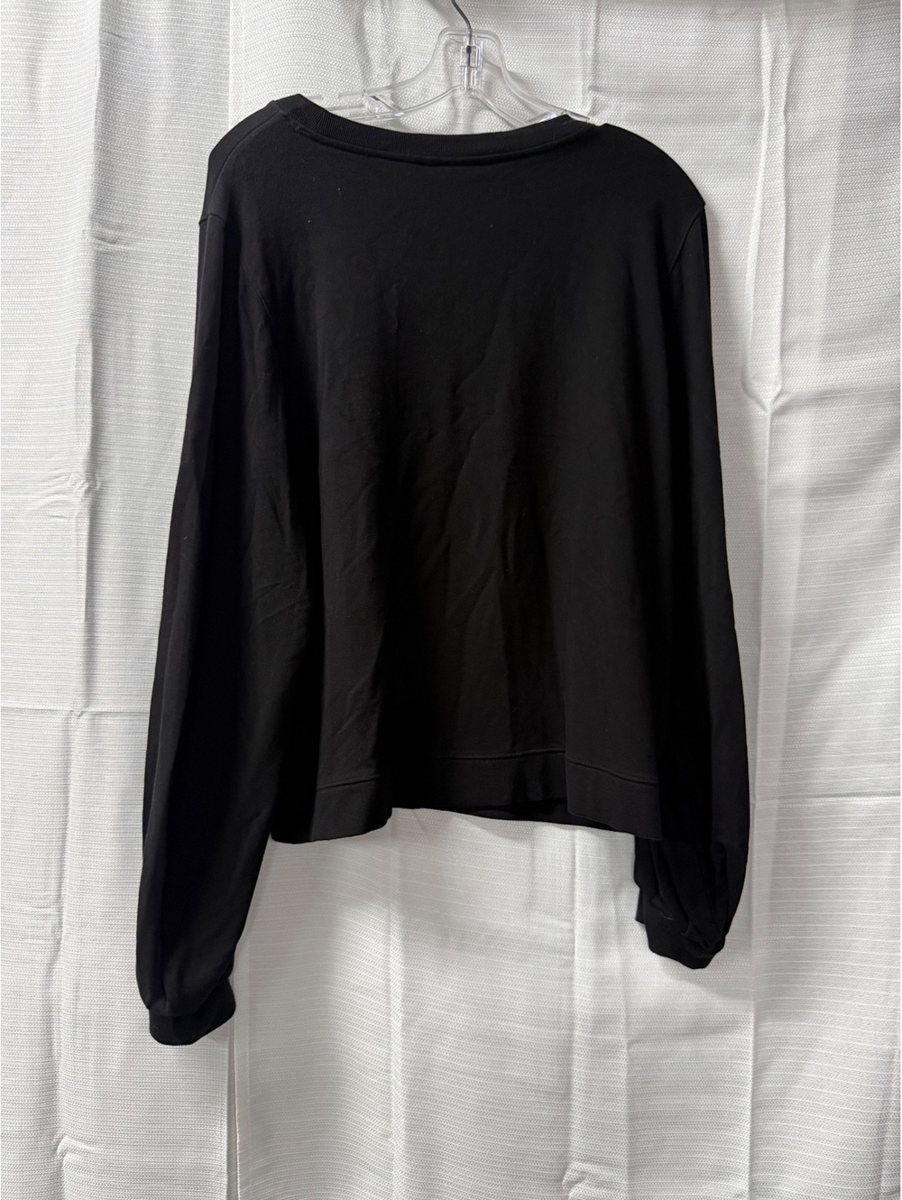Monki Black Long Sleeve Crew Neck Shirt Large